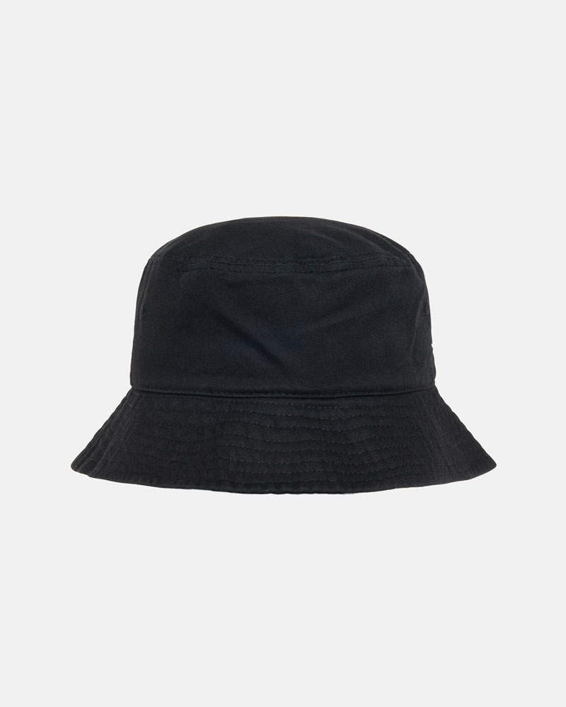 Chapeau Stussy Bucket Stock Noir | HDR-97790039