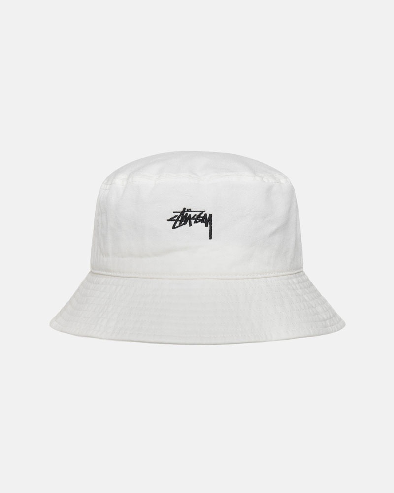 Chapeau Stussy Bucket Stock Beige | RYT-68740417