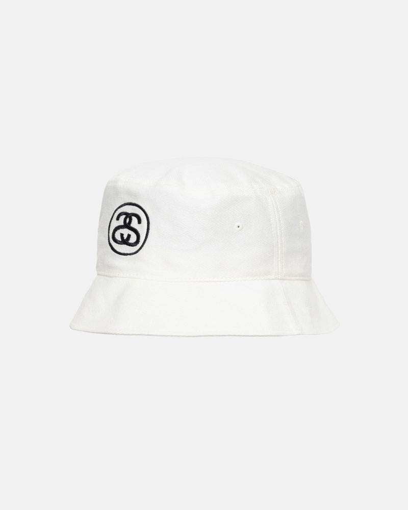 Chapeau Stussy Deep Bucket SS Link Blanche | RTP-32111126