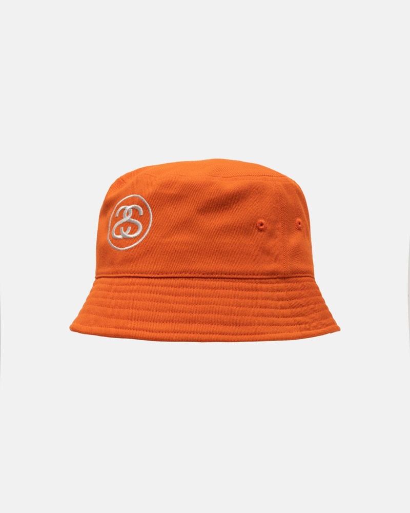 Chapeau Stussy Deep Bucket SS Link Orange | IBU-52926260