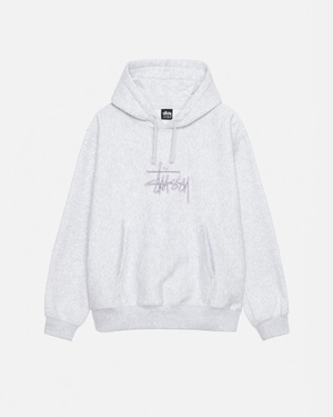 Sweat a Capuche Stussy Basic Applique Grise | XIR-55982795