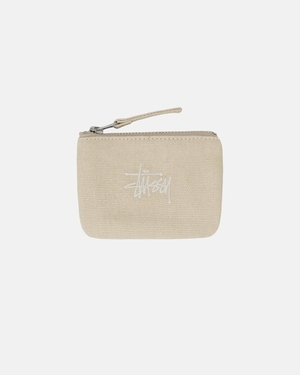 Portefeuille Stussy Tela Coin Pouch Beige | EJX-51371133