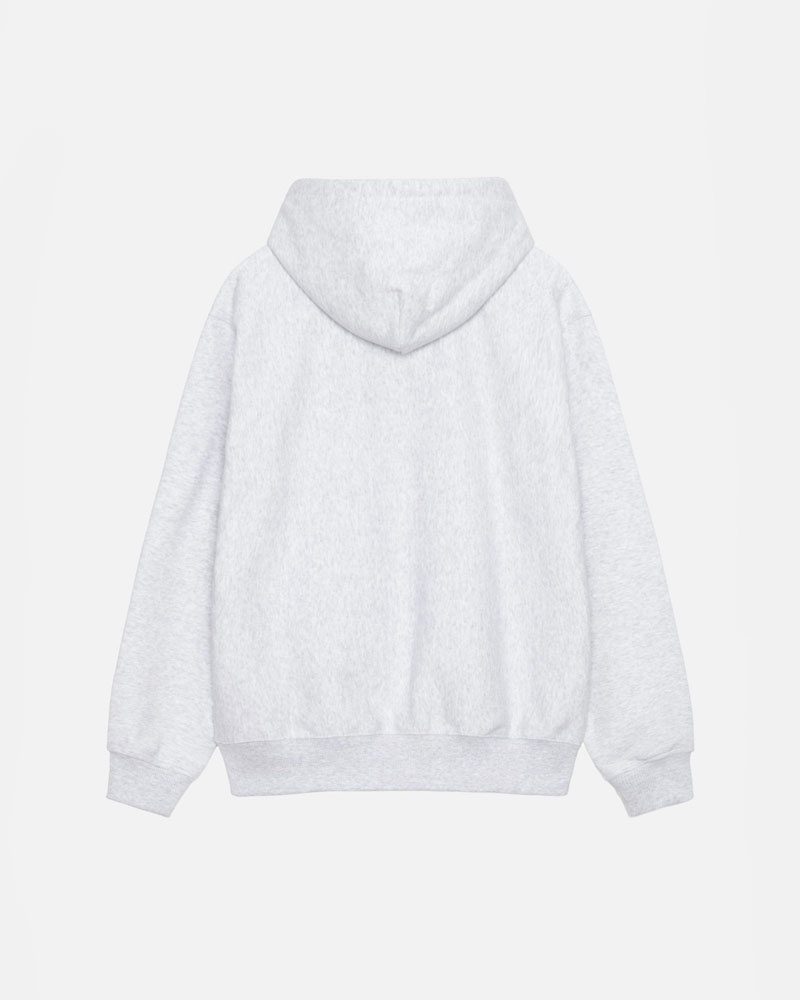 Sweat a Capuche Stussy Basic Applique Grise | XIR-55982795