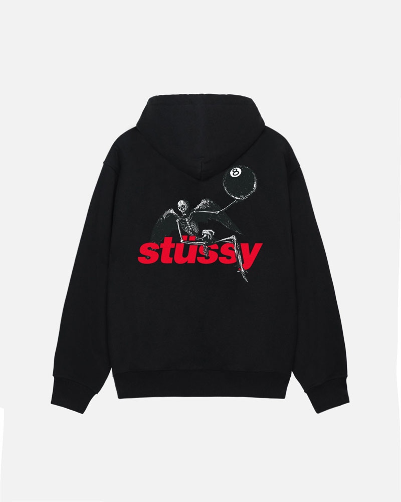 Sweat a Capuche Stussy Apocalypse Zip Noir | PBZ-77874006