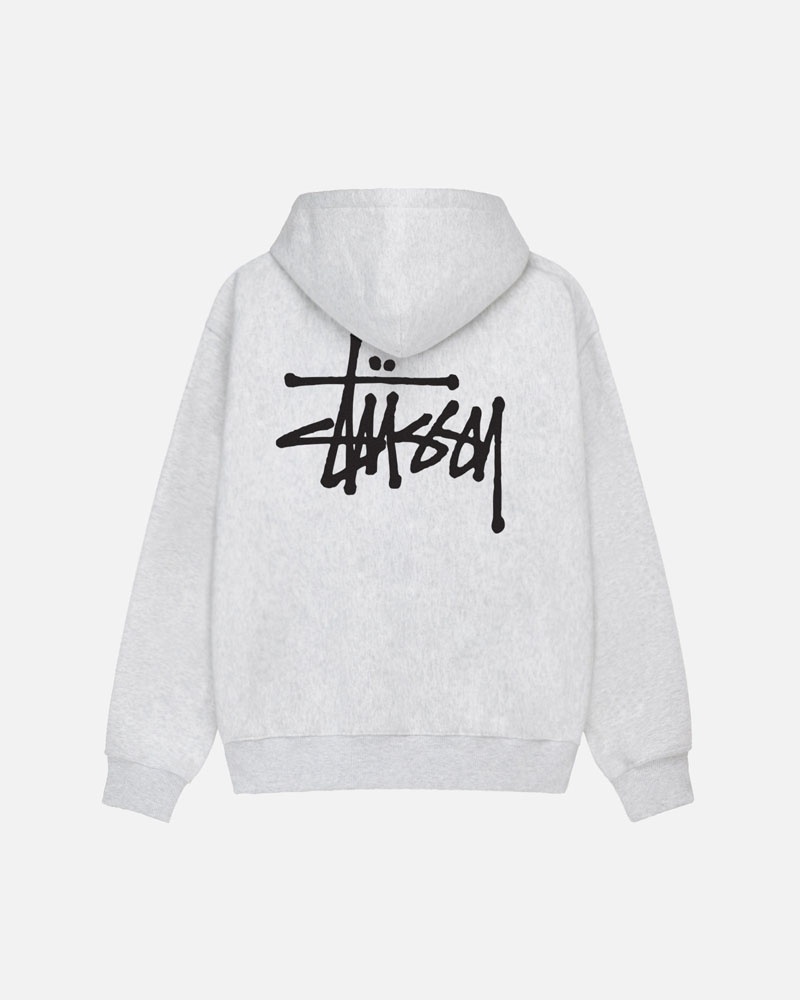 Sweat a Capuche Stussy Basic Stüssy Grise | OJH-78624342