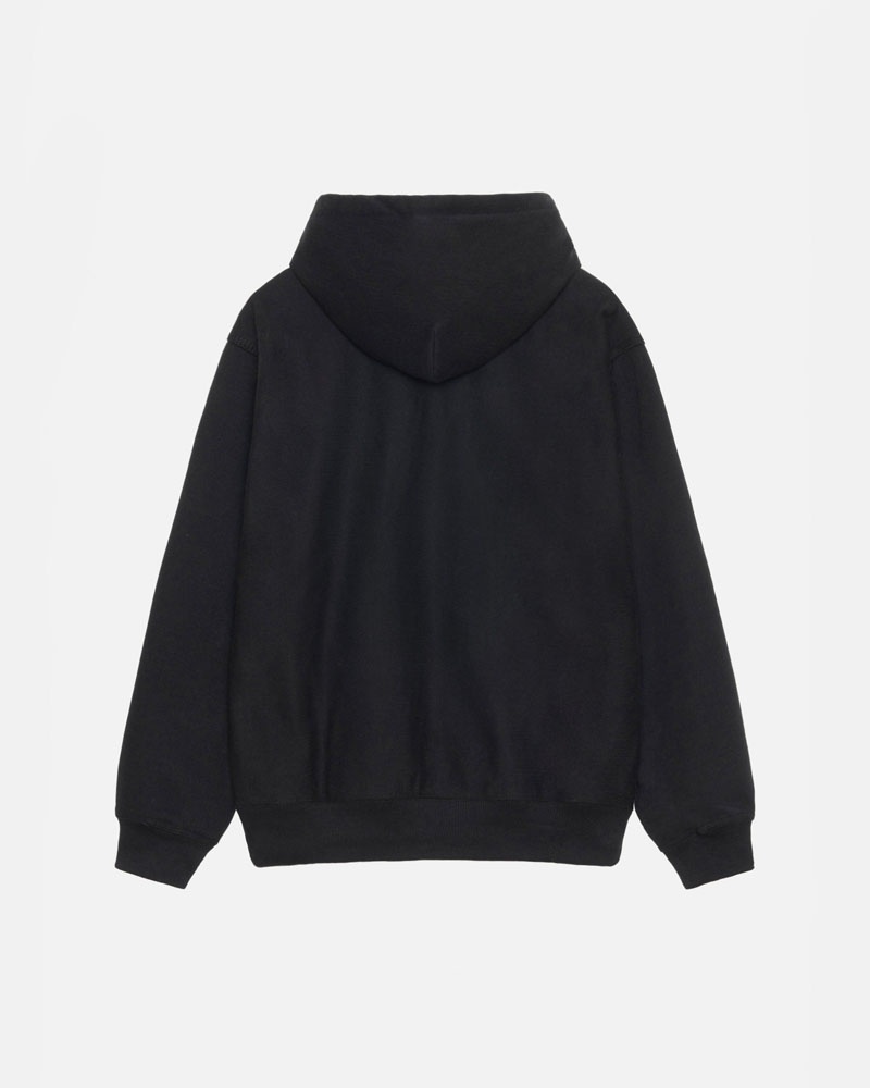 Sweat a Capuche Stussy Basic Applique Noir | WLQ-30038738