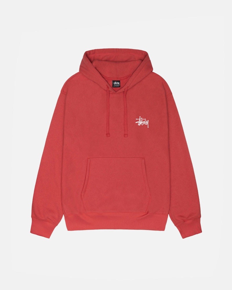 Sweat a Capuche Stussy Basic Stüssy Rouge | NXC-95612935