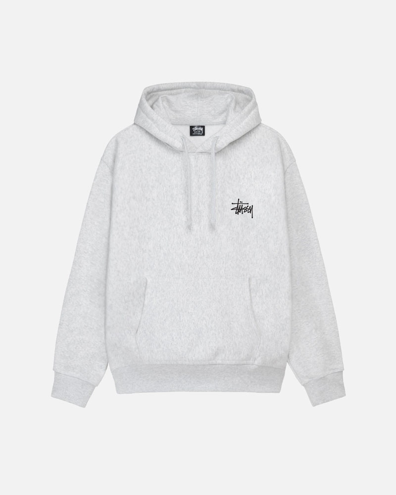 Sweat a Capuche Stussy Basic Stüssy Grise | OJH-78624342