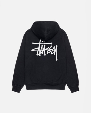 Sweat a Capuche Stussy Basic Stüssy Pigment Dyed Noir | AGD-12989944