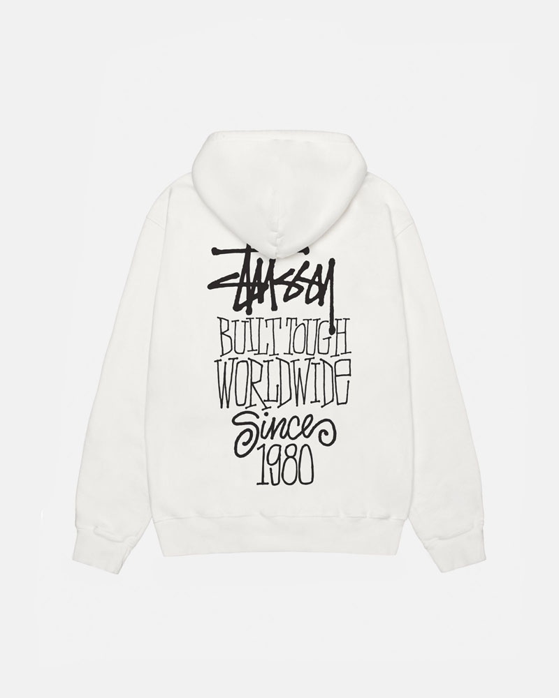 Sweat a Capuche Stussy Built Tough Pigment Dyed Beige | FDB-70449448