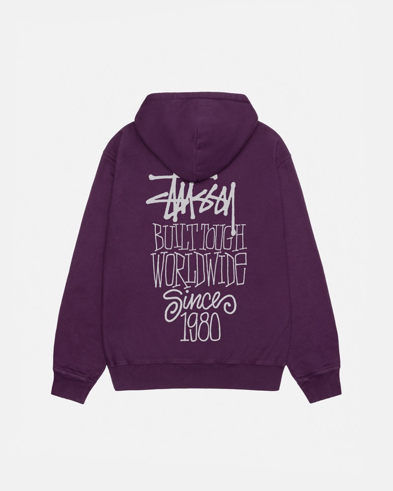 Sweat a Capuche Stussy Built Tough Pigment Dyed Violette | LOW-90357917