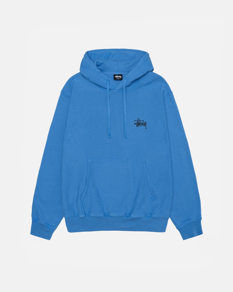 Sweat a Capuche Stussy Built Tough Pigment Dyed Bleu | NEK-15776309