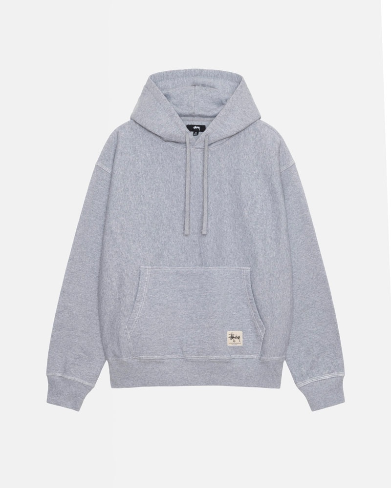 Sweat a Capuche Stussy Contrast Stitch Label Grise | MZZ-71486831