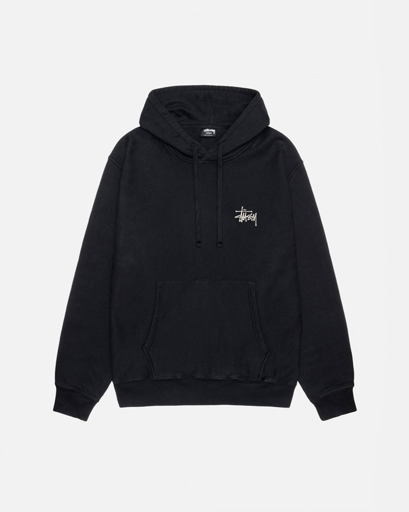 Sweat a Capuche Stussy Built Tough Pigment Dyed Noir | HNM-52196523