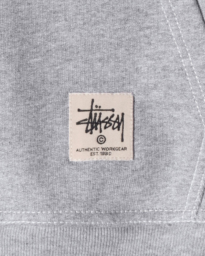 Sweat a Capuche Stussy Contrast Stitch Label Grise | MZZ-71486831