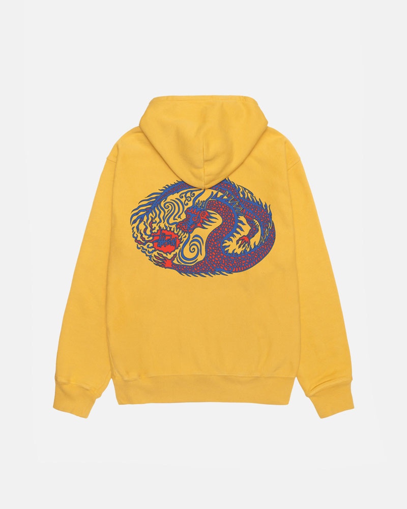 Sweat a Capuche Stussy Mosaic Dragon Pigment Dyed Orange | AWQ-19076660