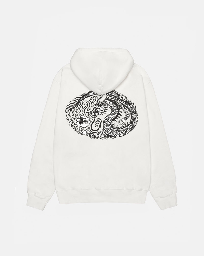 Sweat a Capuche Stussy Mosaic Dragon Pigment Dyed Beige | ORK-21087316