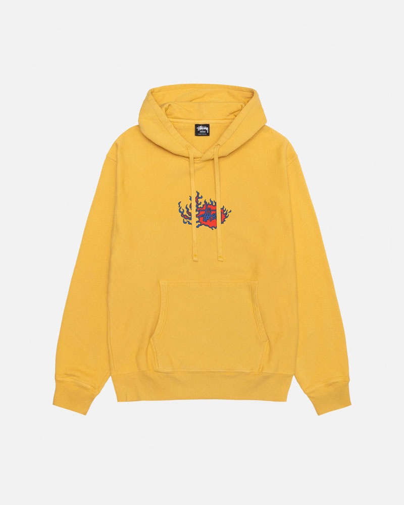 Sweat a Capuche Stussy Mosaic Dragon Pigment Dyed Orange | AWQ-19076660