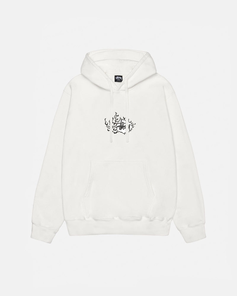 Sweat a Capuche Stussy Mosaic Dragon Pigment Dyed Beige | ORK-21087316