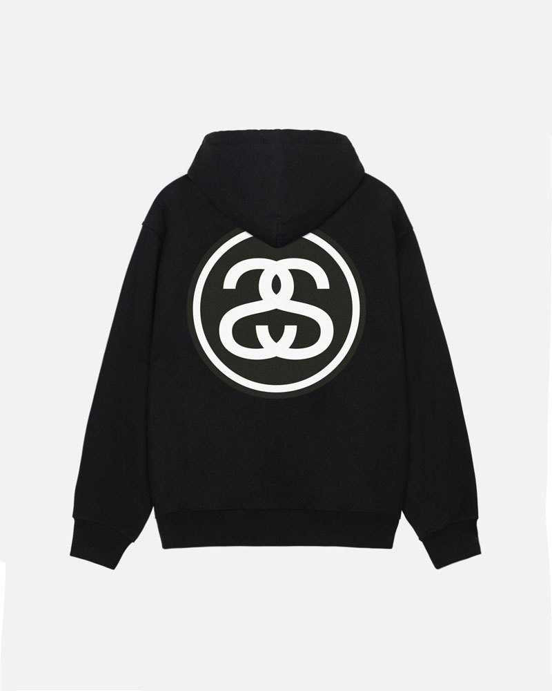 Sweat a Capuche Stussy SS-Link Zip Noir | SID-67487611