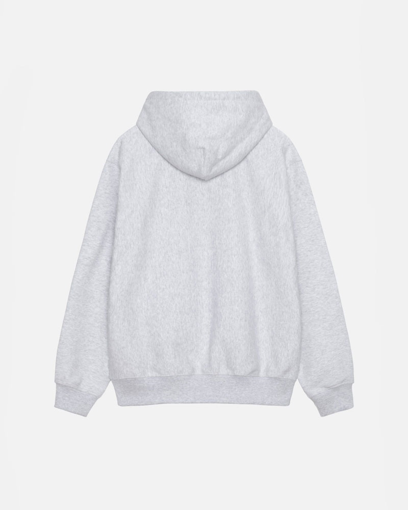 Sweat a Capuche Stussy Stock Logo Applique Grise | GIM-47781814