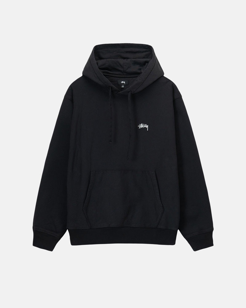 Sweat a Capuche Stussy Stock Logo Noir | JKL-65945352