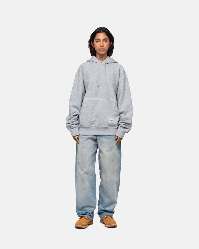 Sweat a Capuche Stussy Contrast Stitch Label Grise | MZZ-71486831