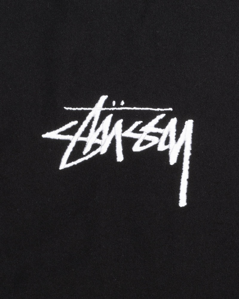 Sweat a Capuche Stussy Stock Logo Applique Noir | RZF-32020368