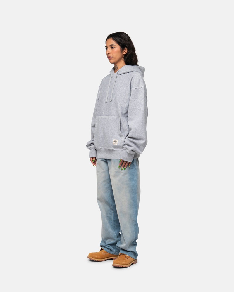 Sweat a Capuche Stussy Contrast Stitch Label Grise | MZZ-71486831