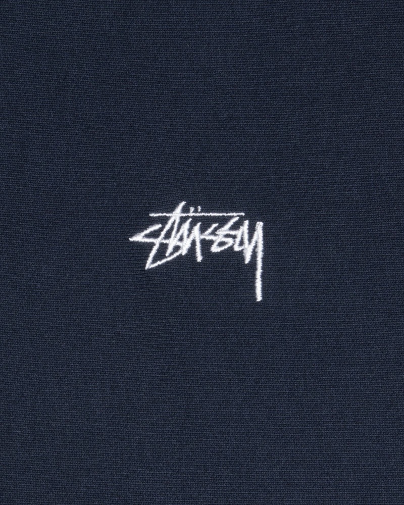 Sweat a Capuche Stussy Stock Logo Bleu Marine | TRP-78537381