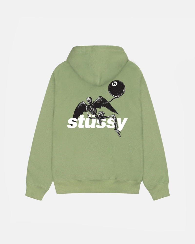 Sweat a Capuche Stussy Apocalypse Zip Moss Vert | QCL-14766049