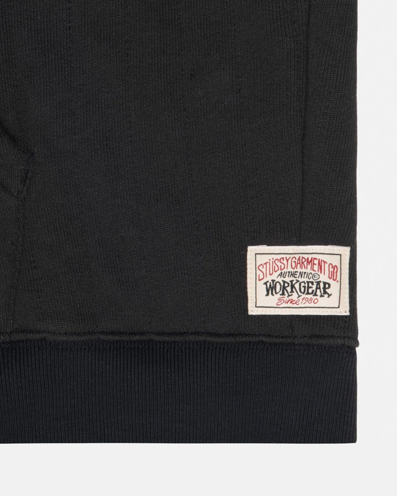 Sweat a Capuche Stussy Vertical Matelassé Zip Noir | RXH-31819760