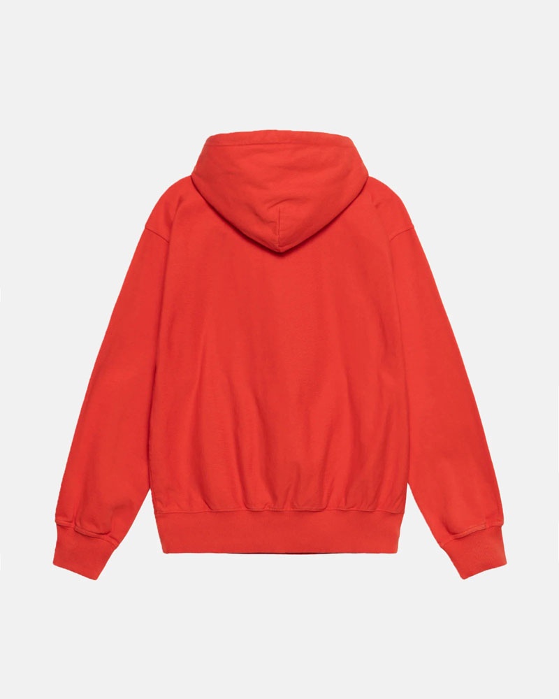 Sweat a Capuche Stussy Block Sport Pigment Dyed Rouge | KMU-78456592