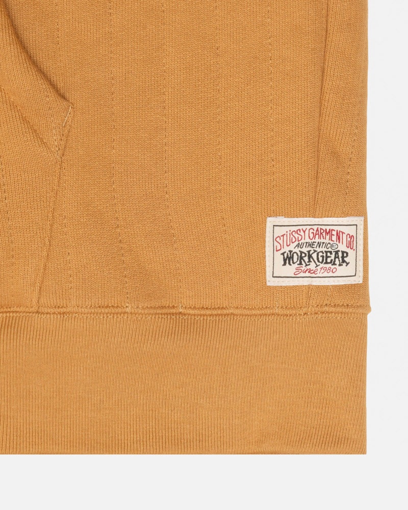 Sweat a Capuche Stussy Vertical Matelassé Zip Marron | CGQ-21109545