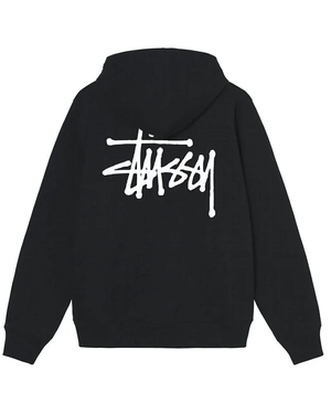 Sweat a Capuche Stussy Basic Stüssy Noir | QPS-76792696