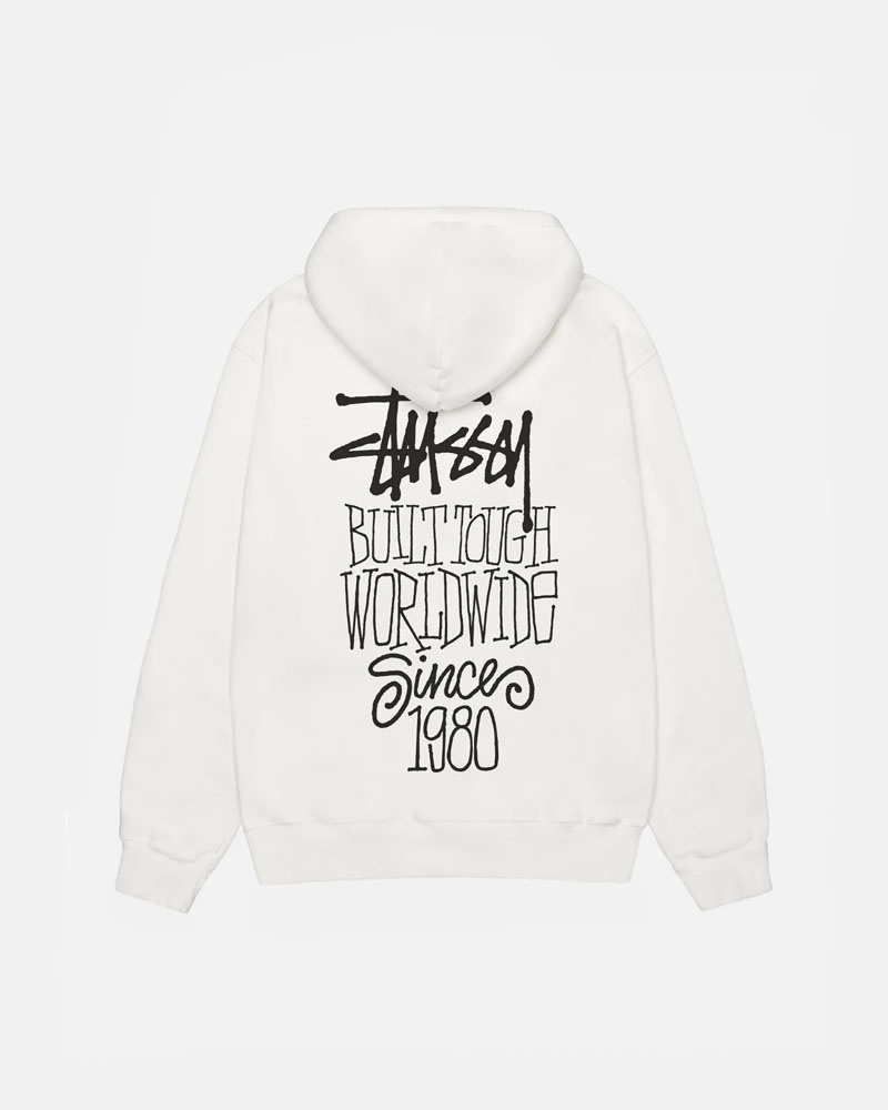 Sweat a Capuche Stussy Built Tough Pigment Dyed Blanche | KJZ-48732510