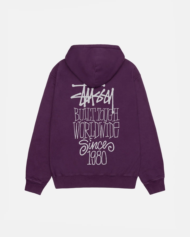 Sweat a Capuche Stussy Built Tough Pigment Dyed Violette | DXI-76022412