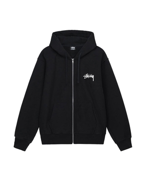 Sweat a Capuche Stussy Burning Stock Zip Noir | MDH-80200089