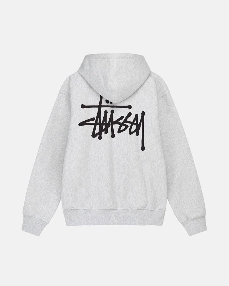 Sweat a Capuche Stussy Basic Stüssy Zip Grise | ZCX-28486529