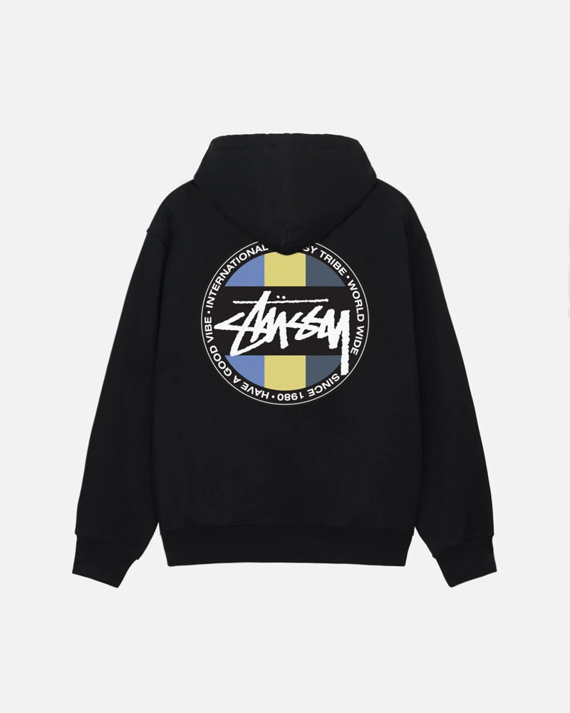 Sweat a Capuche Stussy Classiche Dot Zip Noir | WZD-83475550