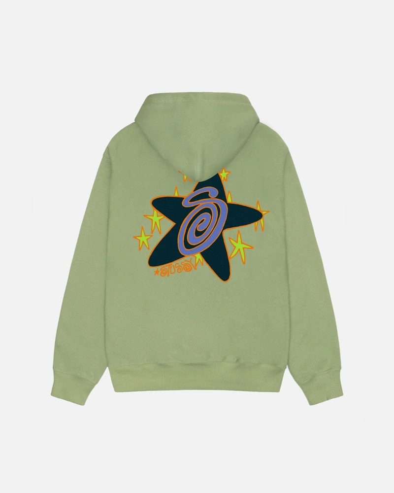 Sweat a Capuche Stussy Galaxy Moss Vert | PSN-74664273