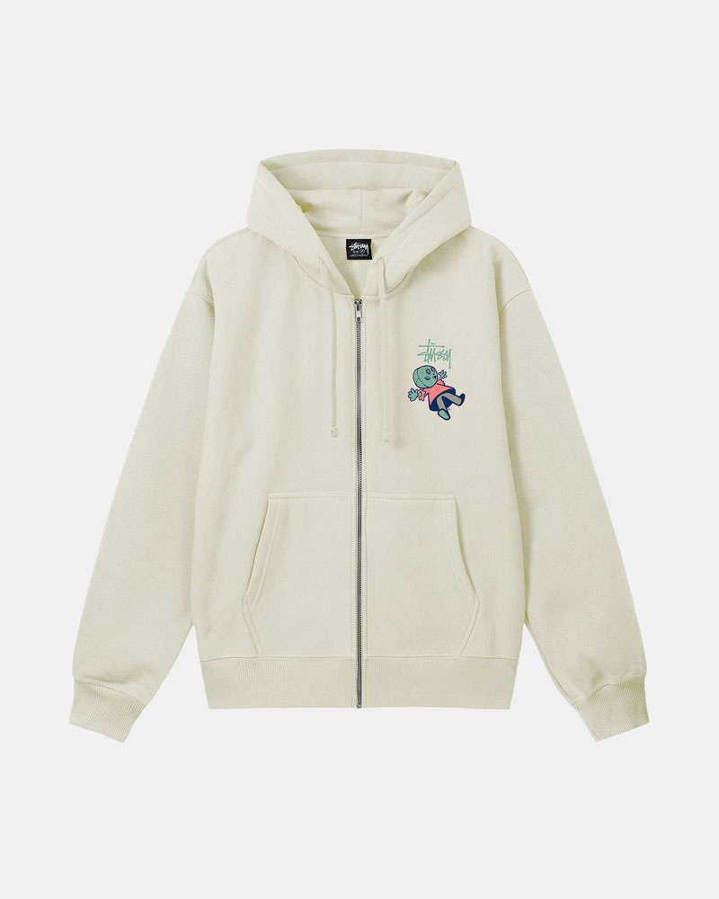 Sweat a Capuche Stussy Dollie Zip Beige | NIY-14186425