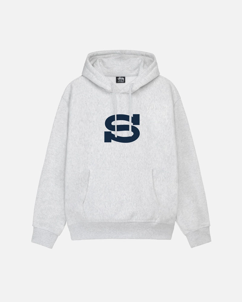 Sweat a Capuche Stussy Letterman Grise | OOJ-13690476