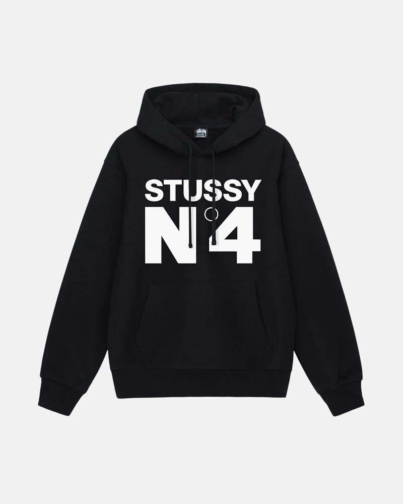 Sweat a Capuche Stussy No.4 Noir | CMY-17943377