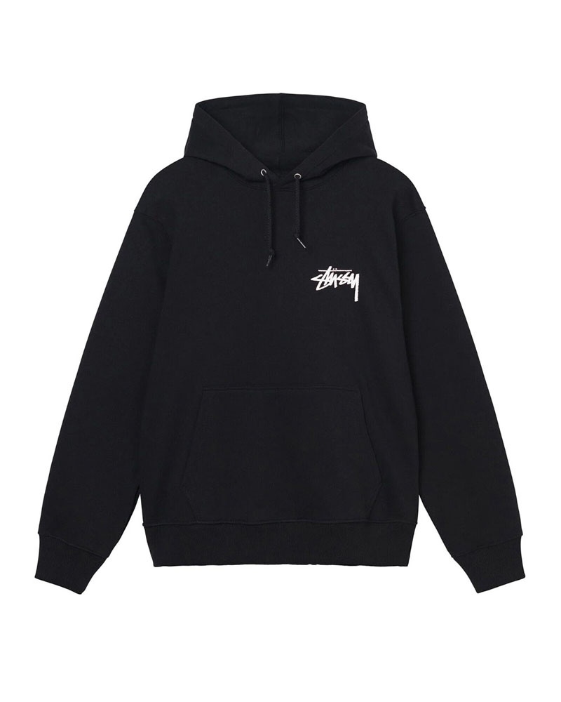 Sweat a Capuche Stussy Overdyed Smooth Stock Logo Noir | ZNX-86575377