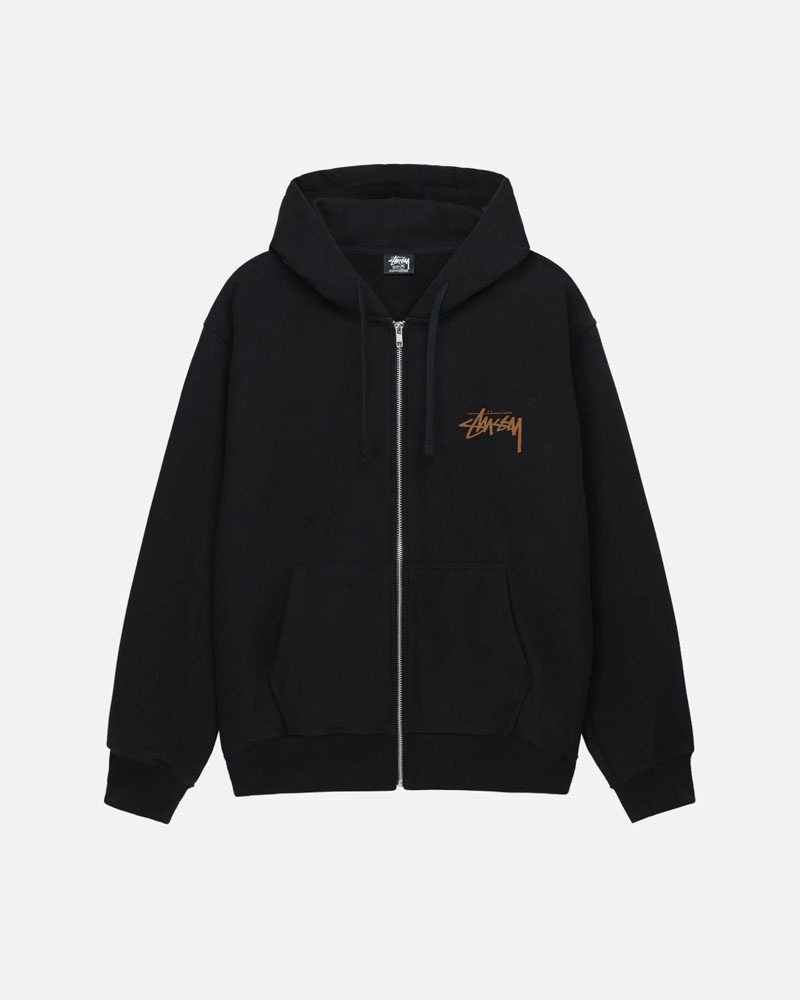 Sweat a Capuche Stussy Skate Tough Zip Noir | BSG-81323691