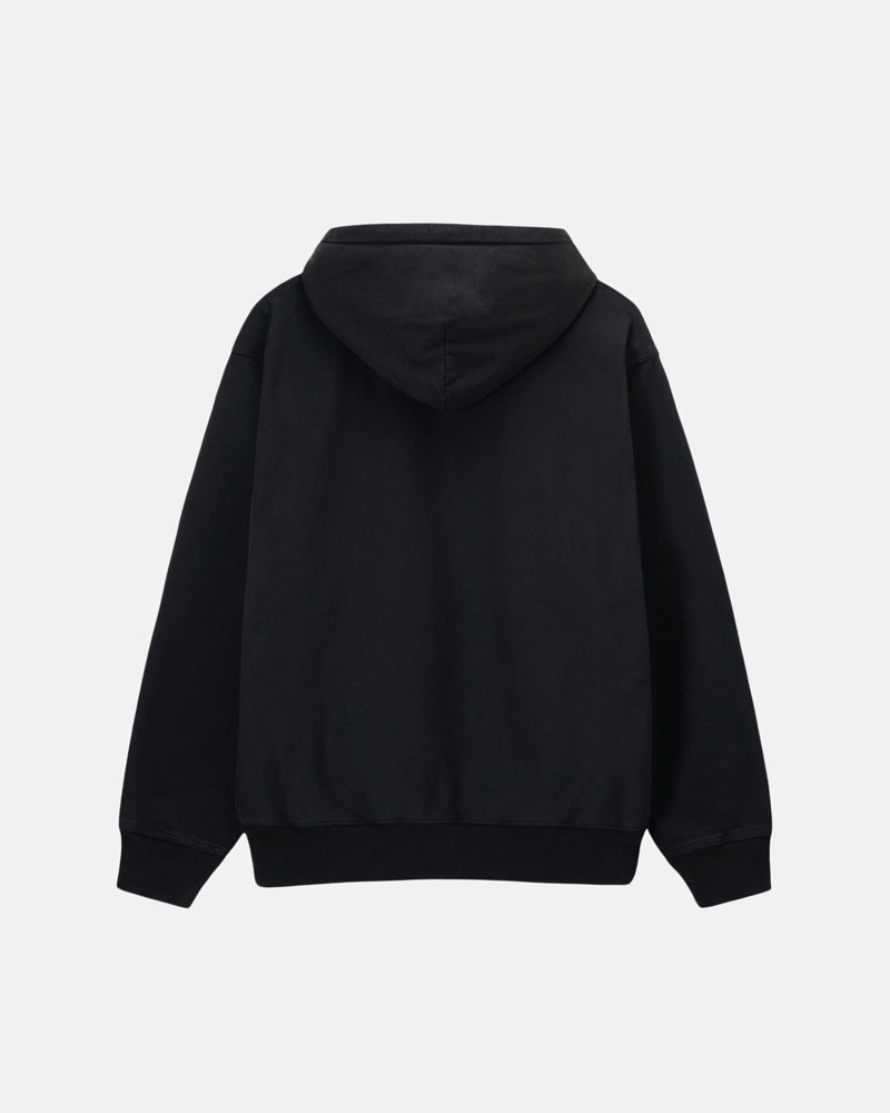 Sweat a Capuche Stussy Overdyed Stock Logo Noir | ZPR-49302078