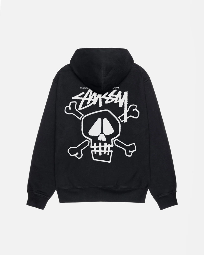 Sweat a Capuche Stussy Skull & Bones Pigment Dyed Noir | EHX-60976246