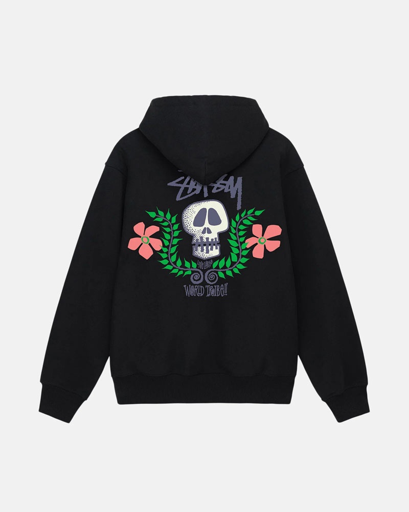 Sweat a Capuche Stussy Skull Crest Noir | XTH-24288448