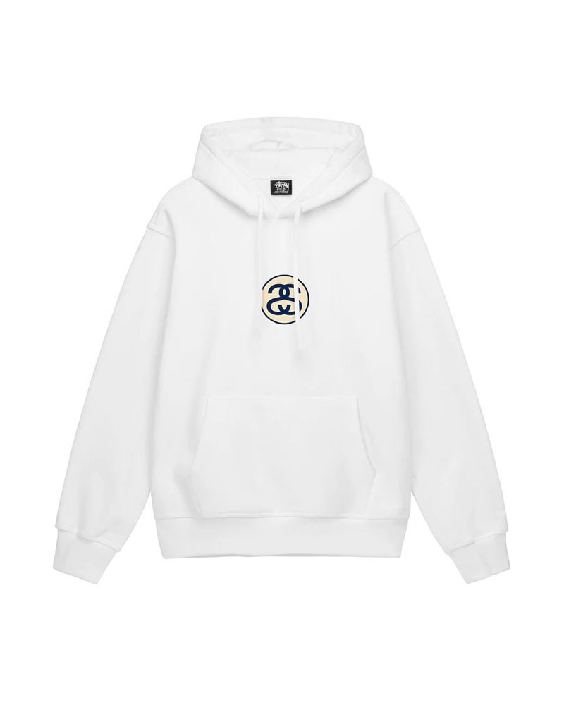 Sweat a Capuche Stussy SS-Link Blanche | IVT-96328437